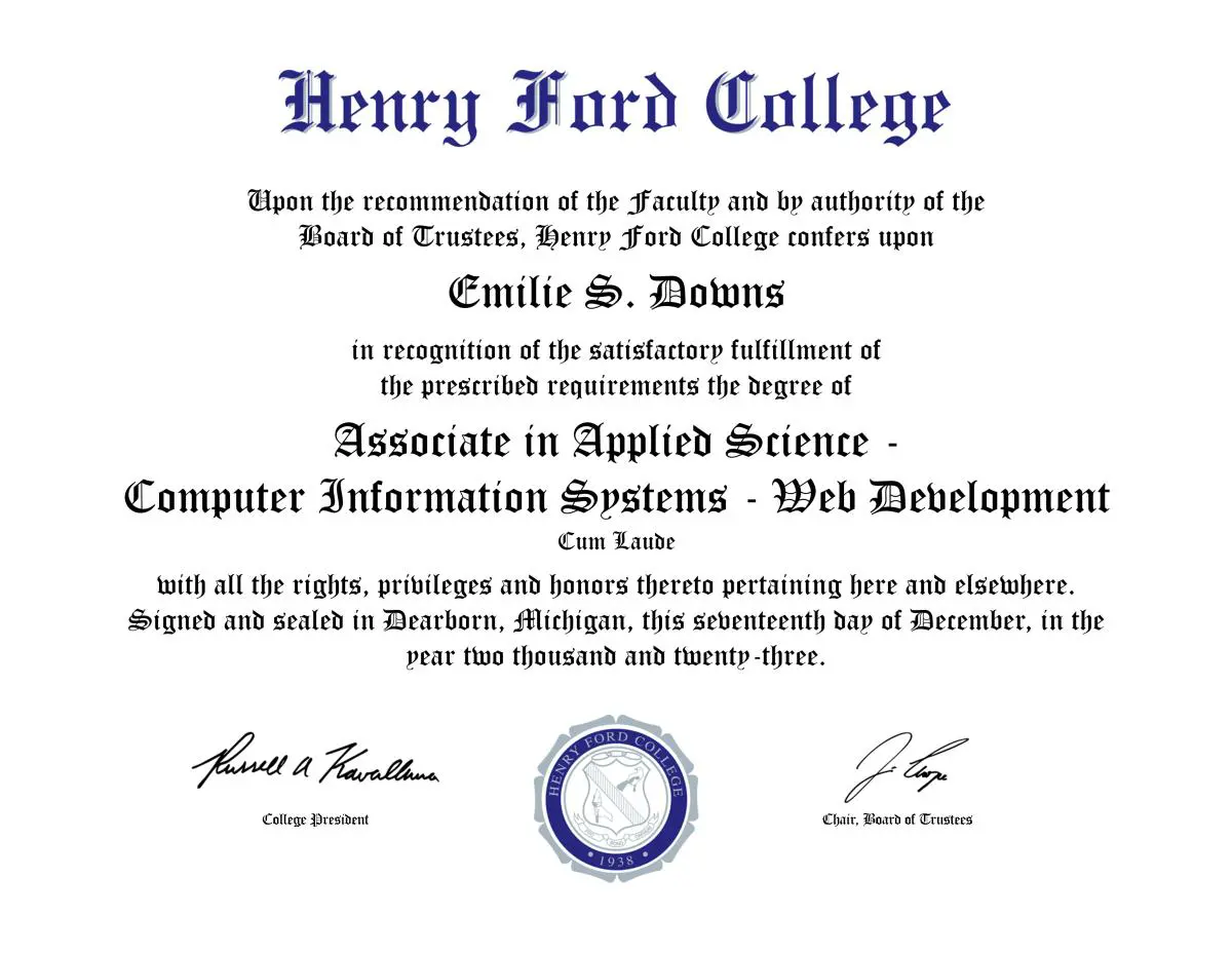 Image of college degree